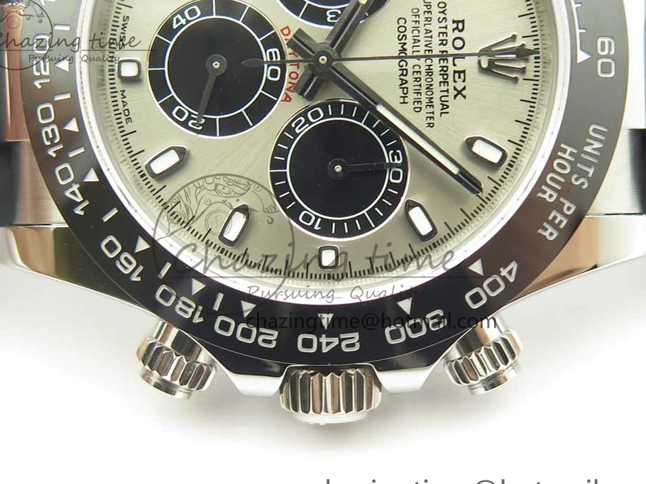 MiroTime 0217 Daytona 116519 Noob 1:1 Best Edition 904L SS Case Gray Black Dial on Black Rubber Strap SA4130 (Free Extra Strap) Durable 3336